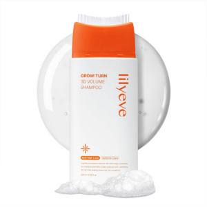 شامپو ضد ریزش و حجم دهنده موی لیلیوئه Lilyeve GrowTurn 3D Volume Shampoo with Brush مناسب موهای نازک و کم حجم حجم۲۰۰میلی لیتر